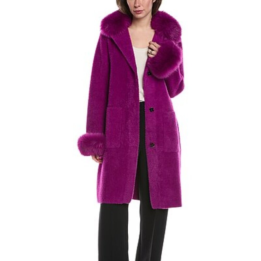 Joseph Ribkoff Faux Fur Coat NWT